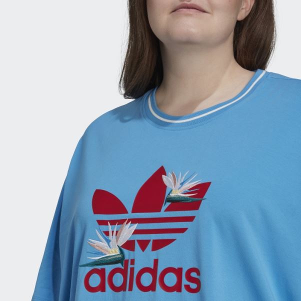 T-shirt Ample Bleu Thebe Magugu (grande Taille) Adidas