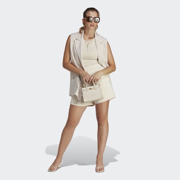 Short Adidas Adicolor Essentials En Molleton Blanc