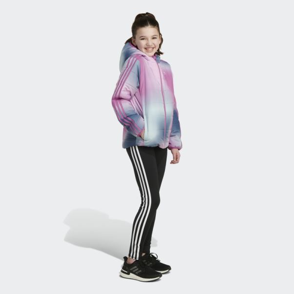 Doudoune Classique à Imprimé Intégral Adidas Lilas