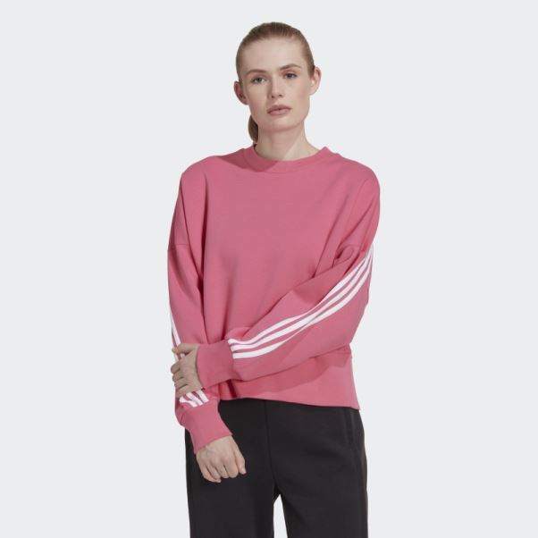 Sweat Adidas Sportswear Future Icons Magenta à 3 Bandes Chaud