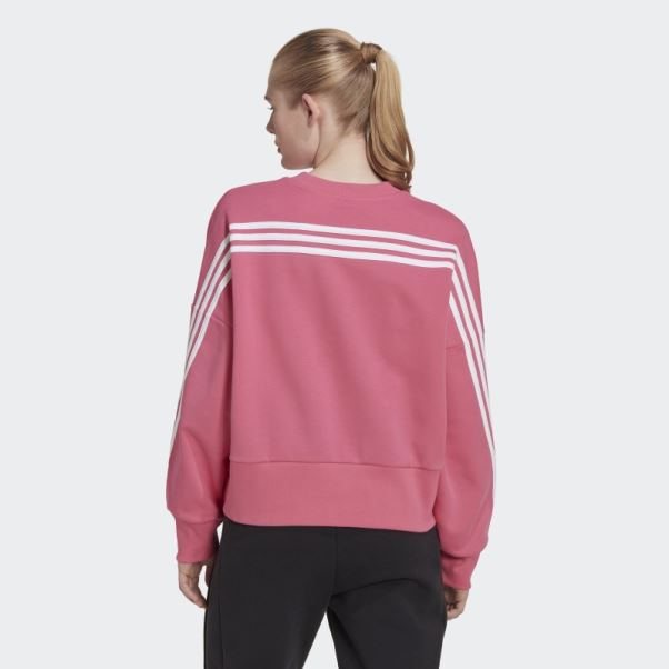 Sweat Adidas Sportswear Future Icons Magenta à 3 Bandes Chaud