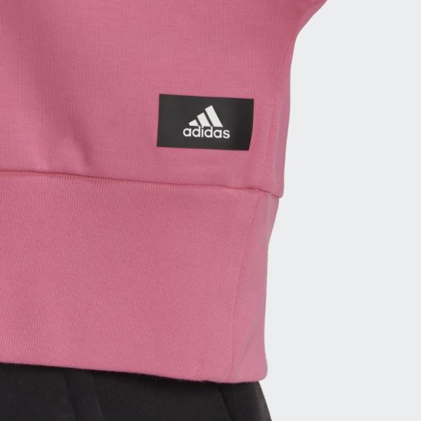 Sweat Adidas Sportswear Future Icons Magenta à 3 Bandes Chaud