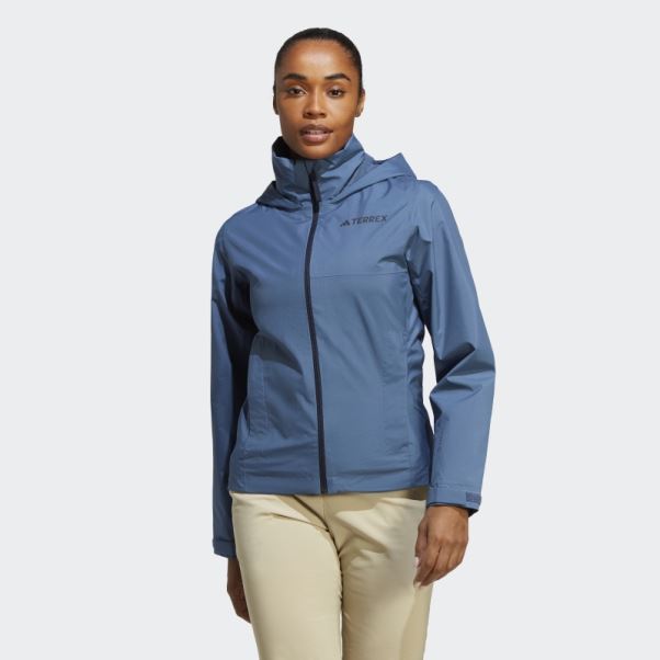 Veste De Pluie 2 Couches Terrex Multi Rain.rdy Adidas Acier