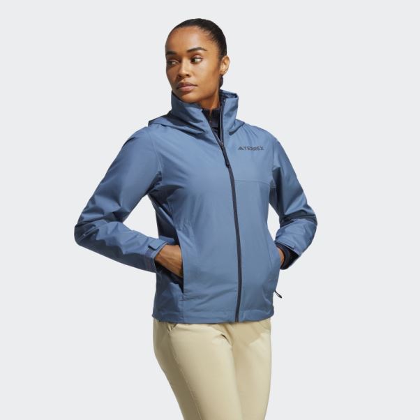 Veste De Pluie 2 Couches Terrex Multi Rain.rdy Adidas Acier