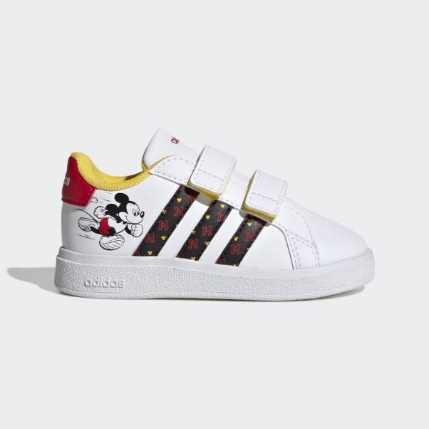 Chaussures à Scratch Adidas X Disney Grand Court Mickey Blanches