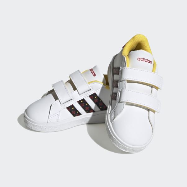 Chaussures à Scratch Adidas X Disney Grand Court Mickey Blanches