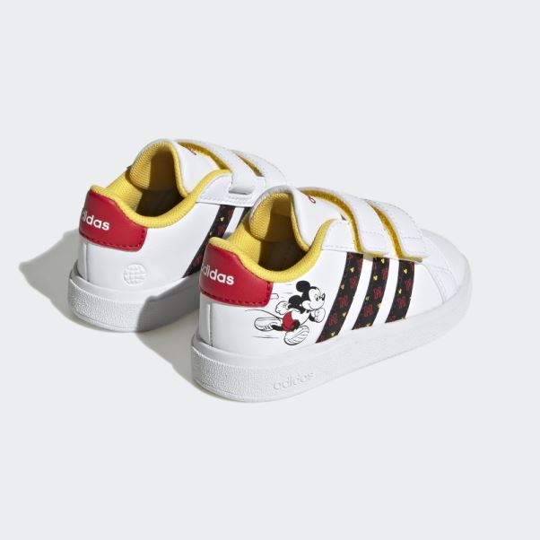 Chaussures à Scratch Adidas X Disney Grand Court Mickey Blanches