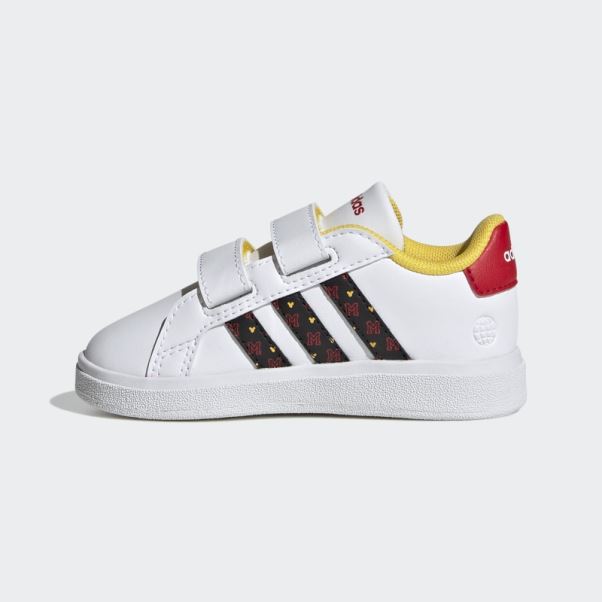 Chaussures à Scratch Adidas X Disney Grand Court Mickey Blanches