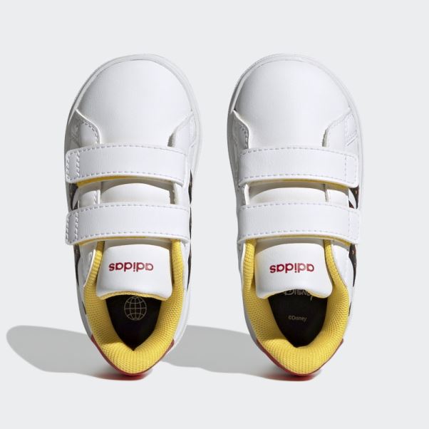Adidas X Disney Grand Court Mickey Chaussures à Scratch Blanc