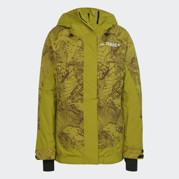Veste Graphique De Neige Isolée 2 Couches Terrex Adidas Olive