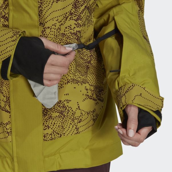 Veste Graphique De Neige Isolée 2 Couches Terrex Adidas Olive
