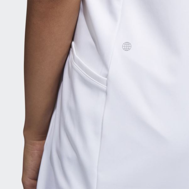 Robe De Golf 3 Bandes Adidas Blanc