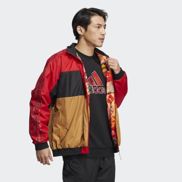Cny Veste Tissée Réversible écarlate Adidas