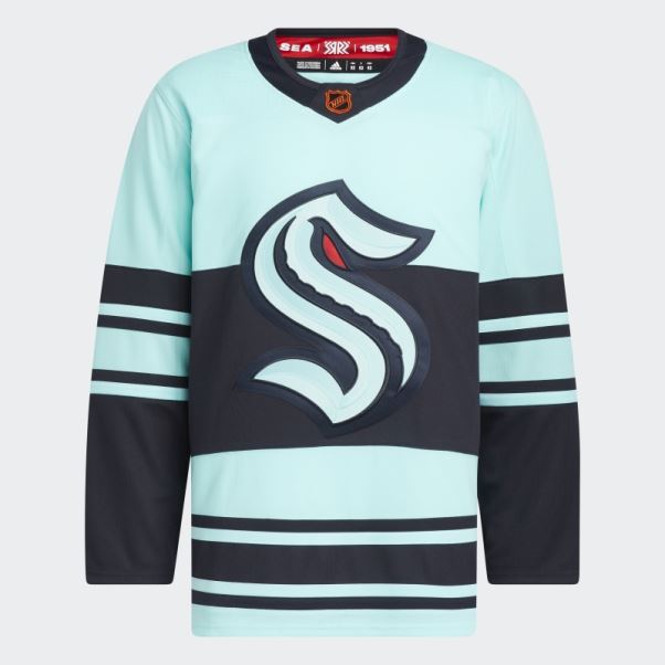 Maillot Adidas Kraken Authentique Revers Motmark Rétro énergie Aqua