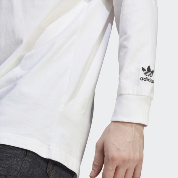 Adidas Hack The Elite T-shirt Graphique à Manches Longues Blanc