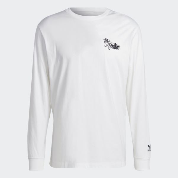 T-shirt Hack The Elite Graphique Manches Longues Blanc Adidas
