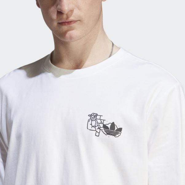 T-shirt Hack The Elite Graphique Manches Longues Blanc Adidas