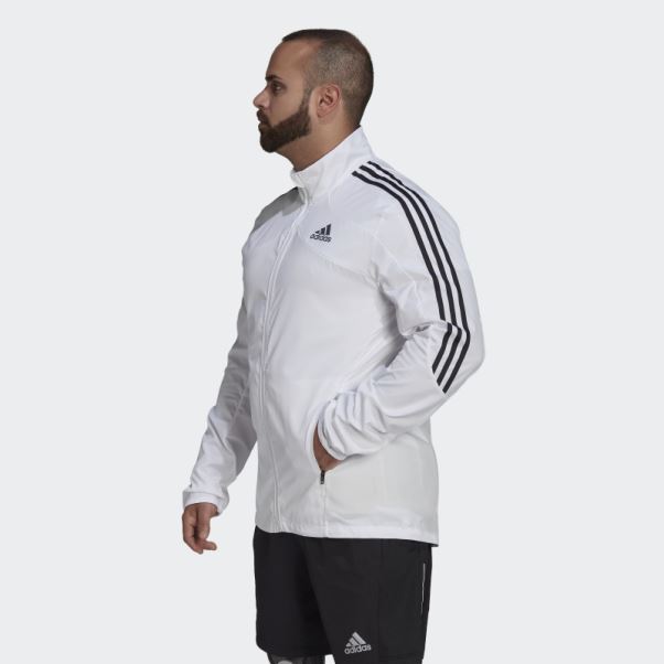 Veste Adidas Marathon 3 Bandes Blanc