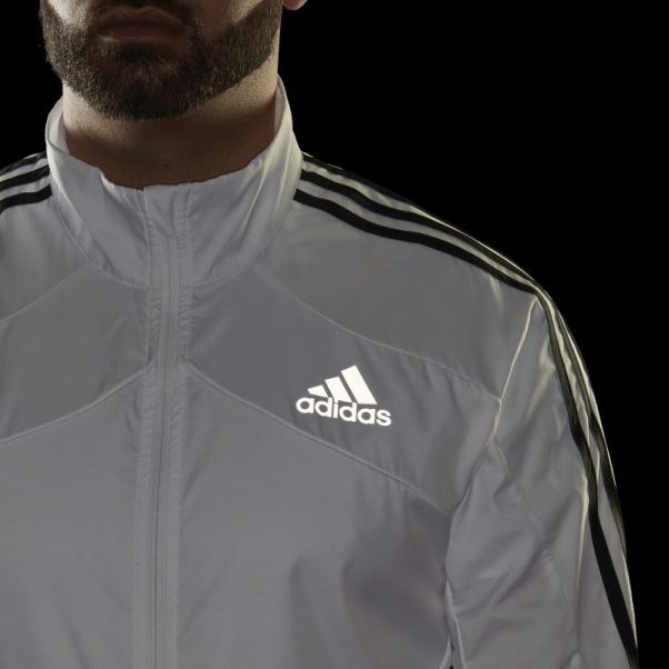 Veste Adidas Marathon 3 Bandes Blanc