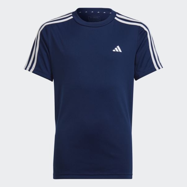 Train Essentials Aeroready 3-stripes T-shirt Regular Fit Adidas Bleu Foncé