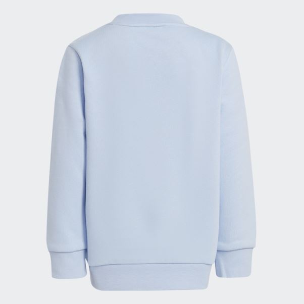 Ensemble Adicolor Crew Adidas Bleu Aube
