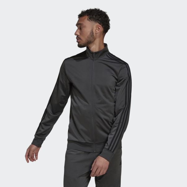 Veste De Survêtement Essentials Warm-up 3 Bandes Adidas Gris