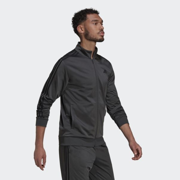 Veste De Survêtement Essentials Warm-up 3 Bandes Adidas Gris