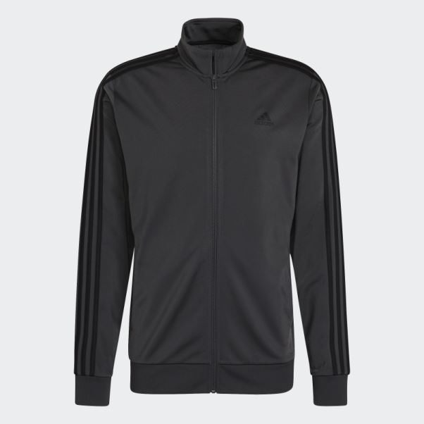 Veste De Survêtement Essentials Warm-up 3 Bandes Adidas Gris