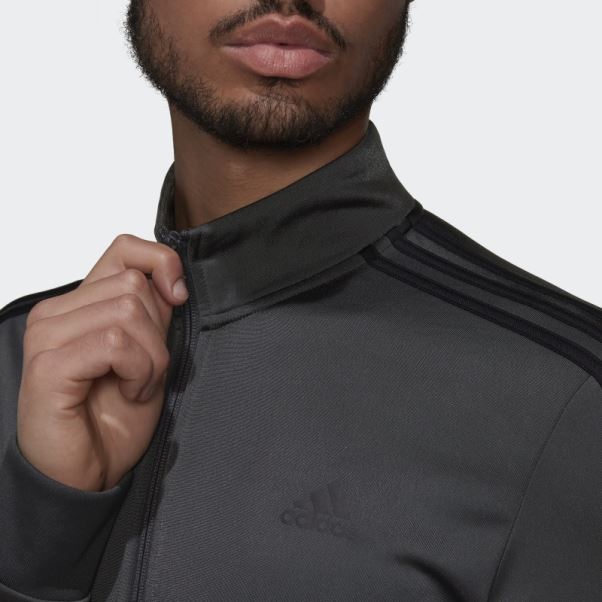 Veste De Survêtement Essentials Warm-up 3 Bandes Adidas Gris