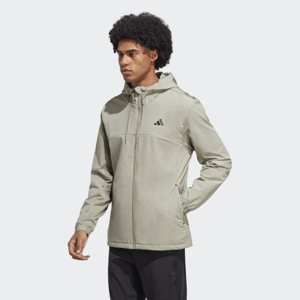 Sweat à Capuche Zippé Adidas Silver Pebble Cold.rdy