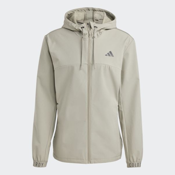 Sweat à Capuche Zippé Adidas Silver Pebble Cold.rdy