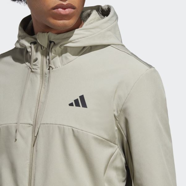 Sweat à Capuche Zippé Adidas Silver Pebble Cold.rdy