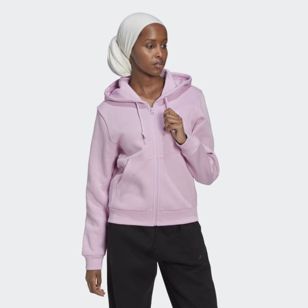 Sweat à Capuche Zippé En Polaire Adidas All Szn Lilas