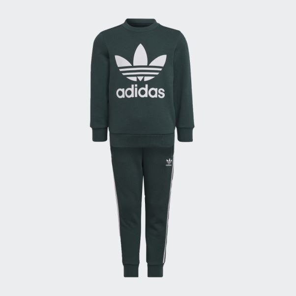 Adidas Adicolor Crew Set Vert Minéral