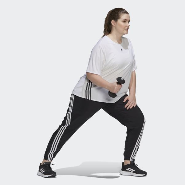 Pantalon Train Icon 3 Bandes Noir (grande Taille) Adidas