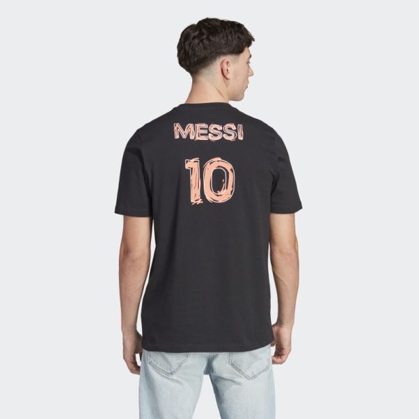 T-shirt Graphique Adidas Messi Soccer Icon Noir