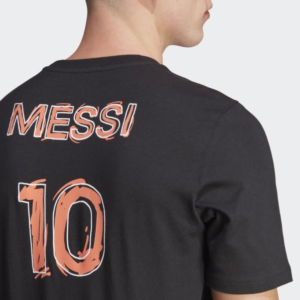 T-shirt Graphique Adidas Messi Soccer Icon Noir