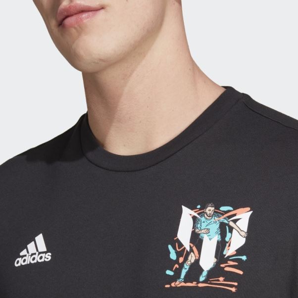 T-shirt Graphique Adidas Messi Soccer Icon Noir