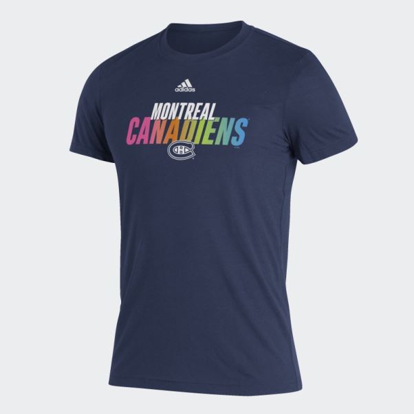 T-shirt Adidas Bleu Marine Mel Canadiens