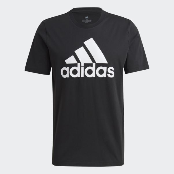 T-shirt Adidas Essentials Noir à Gros Logo