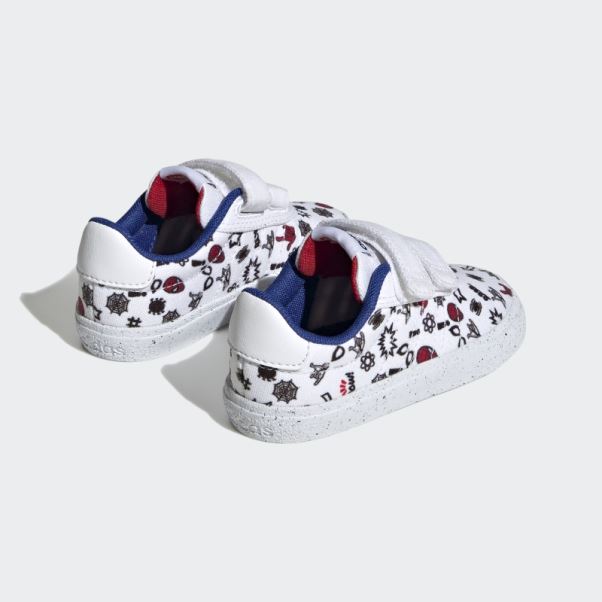Chaussures Adidas X Marvel Vulc Raid3r Spider-man Scratch Blanc