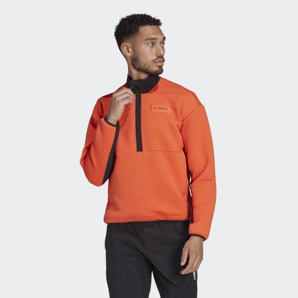 Adidas Terrex Randonnée Demi-zip Polaire Orange