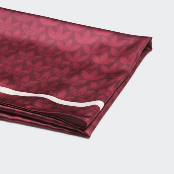 Foulard Adidas Trèfle Jacquard Monogram Rouge
