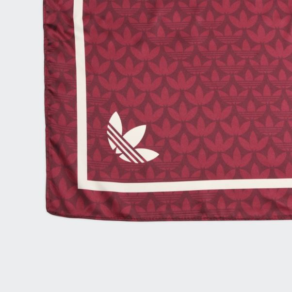 Foulard Adidas Trèfle Jacquard Monogram Rouge