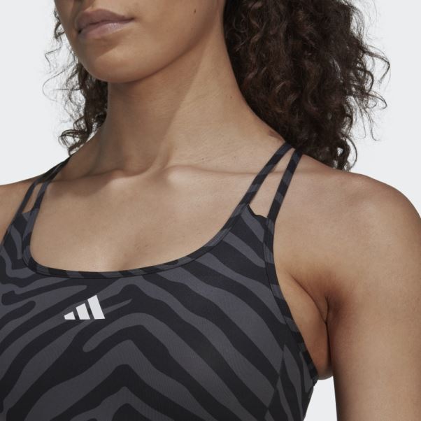 Soutien-gorge Zébré à Maintien Moyen Adidas Hyperglam Techfit Multicolore