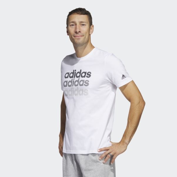 T-shirt Graphique Adidas Multi Linear Sportswear Blanc (manches Courtes)
