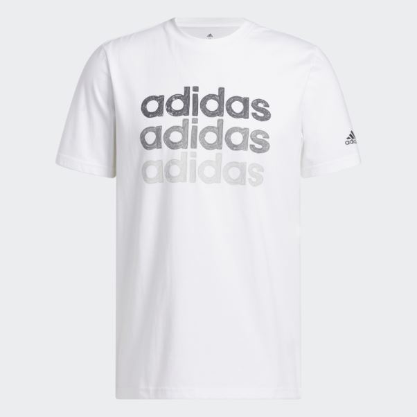 T-shirt Graphique Adidas Multi Linear Sportswear Blanc (manches Courtes)