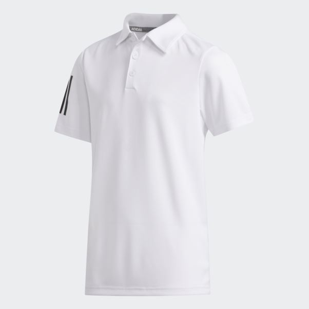 Polo 3 Bandes Adidas Blanc