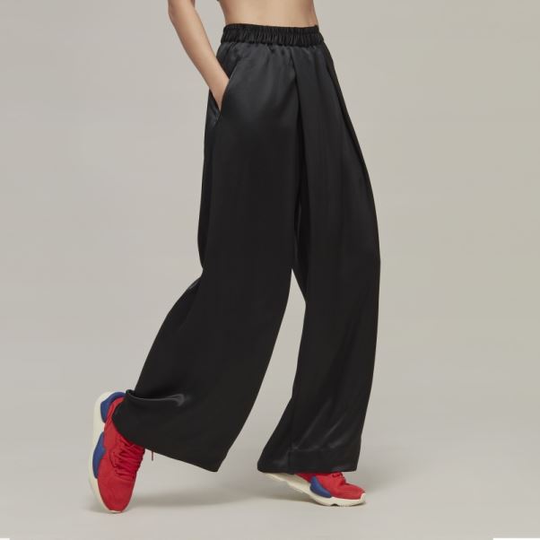 Y-3 Pantalon De Jogging Large En Soie Technique Adidas Stylé