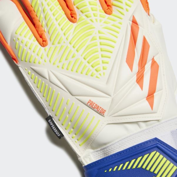 Predator Edge Gants De Match Fingersave Blanc Adidas
